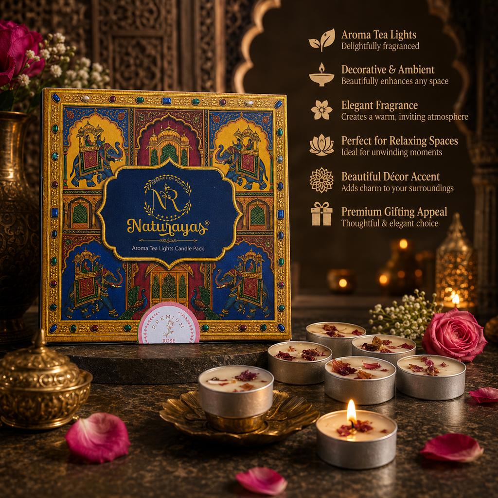Naturayas Rose Aroma Tea Lights Candle Pack