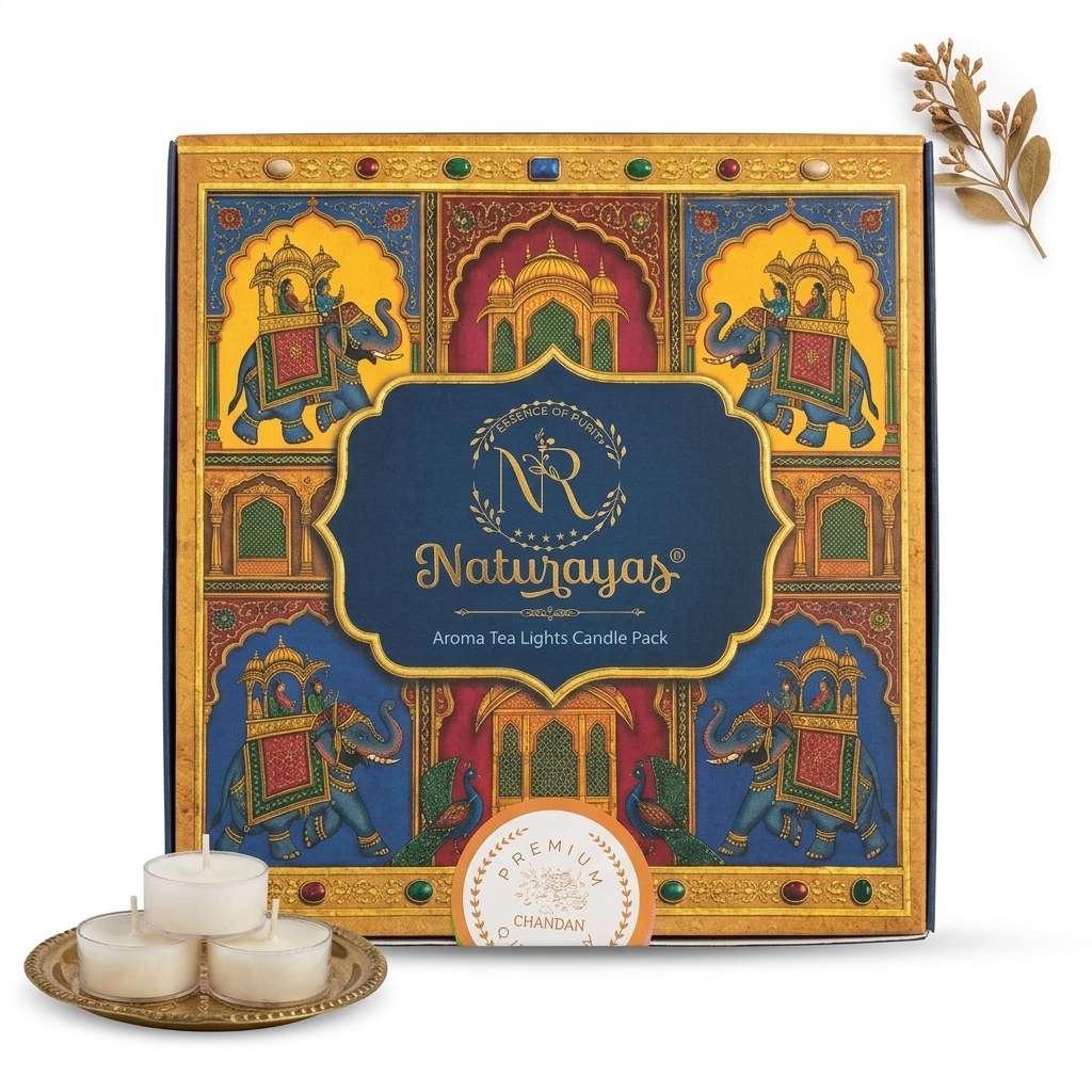 Premium Chandan Aroma Tea Light Candles Pack