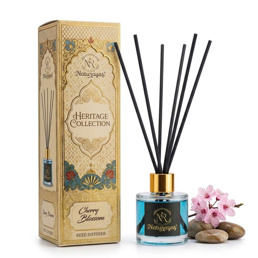 Naturayas Cherry Blossom Reed Diffuser – Heritage Collection