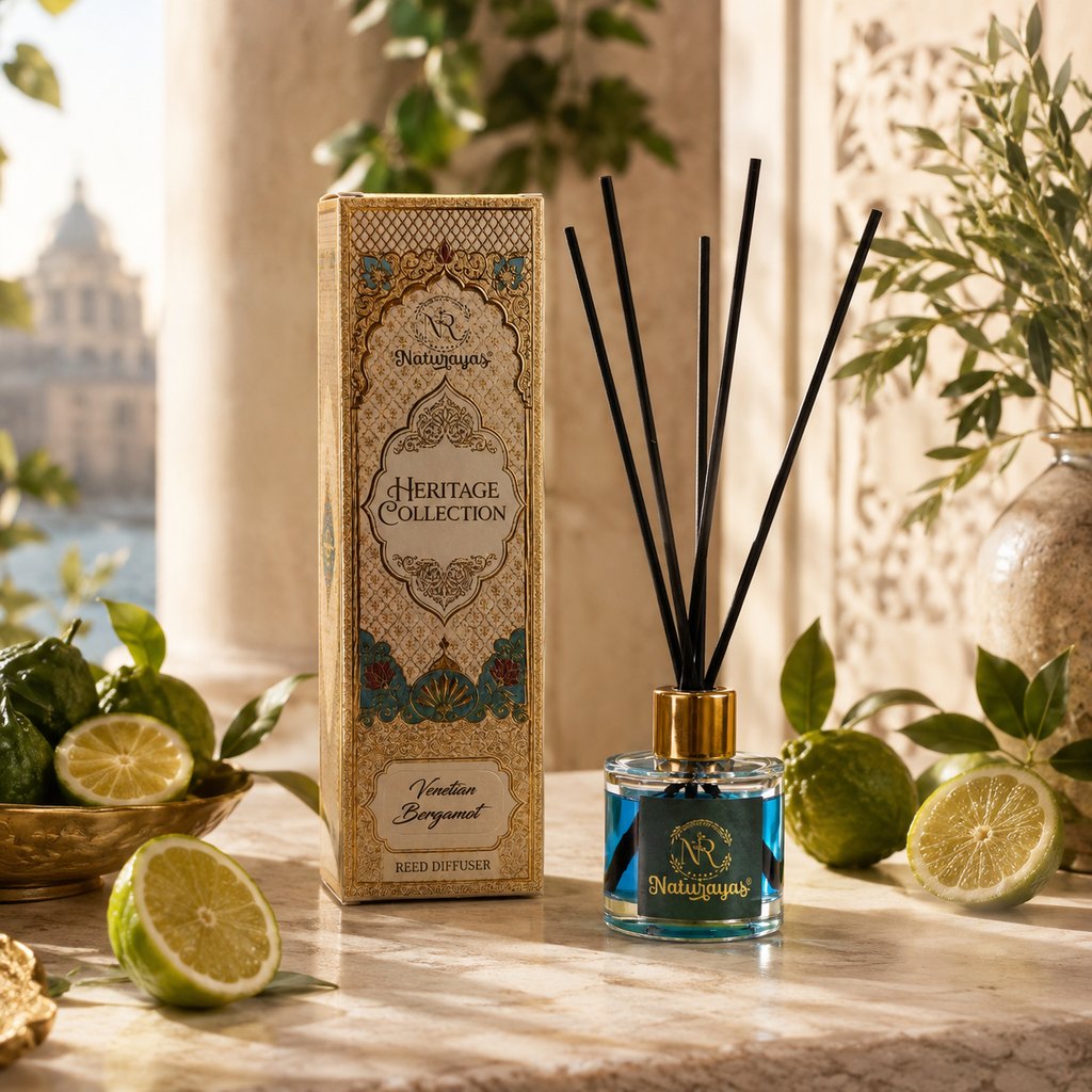 Naturayas Venetian Bergamot Reed Diffuser – Heritage Collection