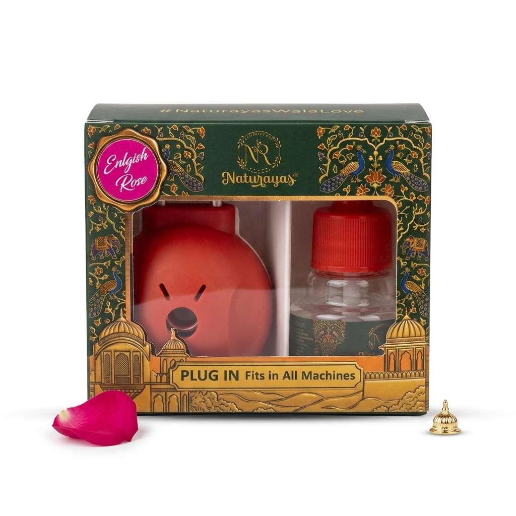 Naturayas English Rose Plugin Air Freshener Kit (Machine + Liquid Refill)