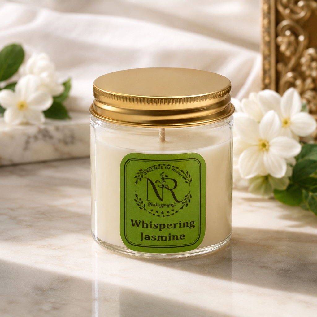 Naturayas Whispering Jasmine Scented Soy Candle