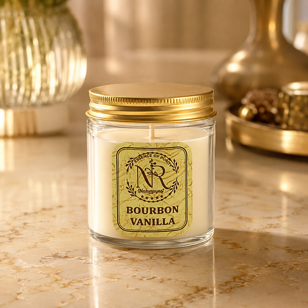 Naturayas Bourbon Vanilla Scented Soy Candle