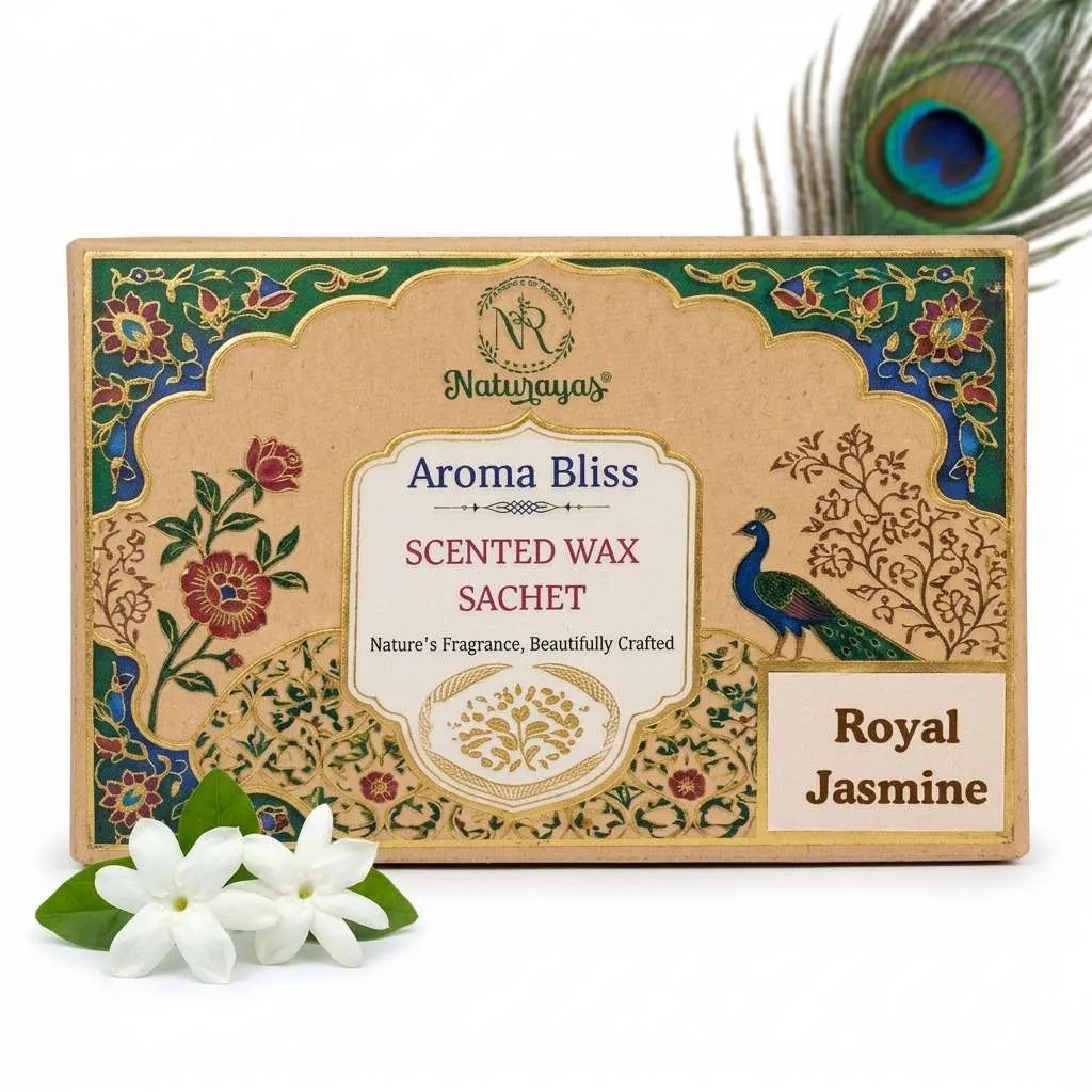 Naturayas Royal Jasmine Aroma Bliss Scented Wax Sachet – Luxury Wardrobe & Drawer Fragrance