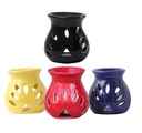 Naturayas Handcrafted Ceramic Tea Light Oil Burner & Aroma Wax Melt Warmer – Decorative Essential Oil Diffuser for Home, Office & Aromatherapy